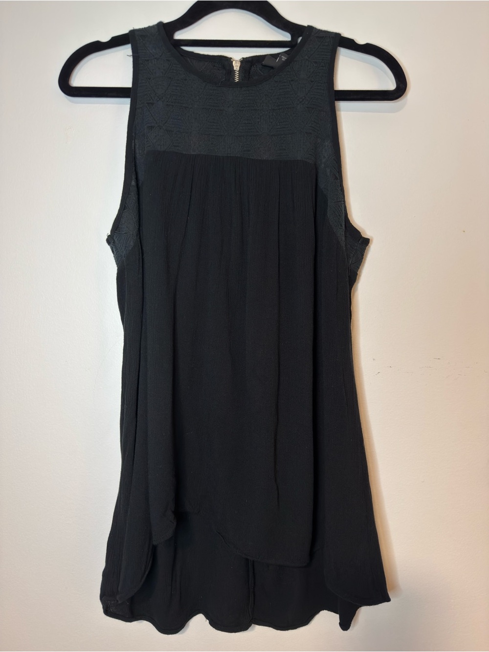 Mossimo Supply Co. Black Sleeveless Layered Yoke Camisole